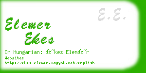 elemer ekes business card